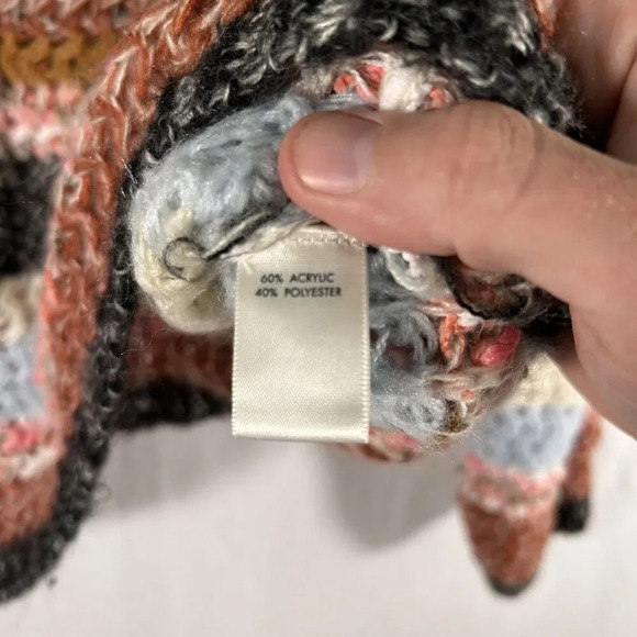 BKE Sweater Women's XS Multicolor Open Knit Long Sleeve Round Neck Pullover - Picture 7 of 11